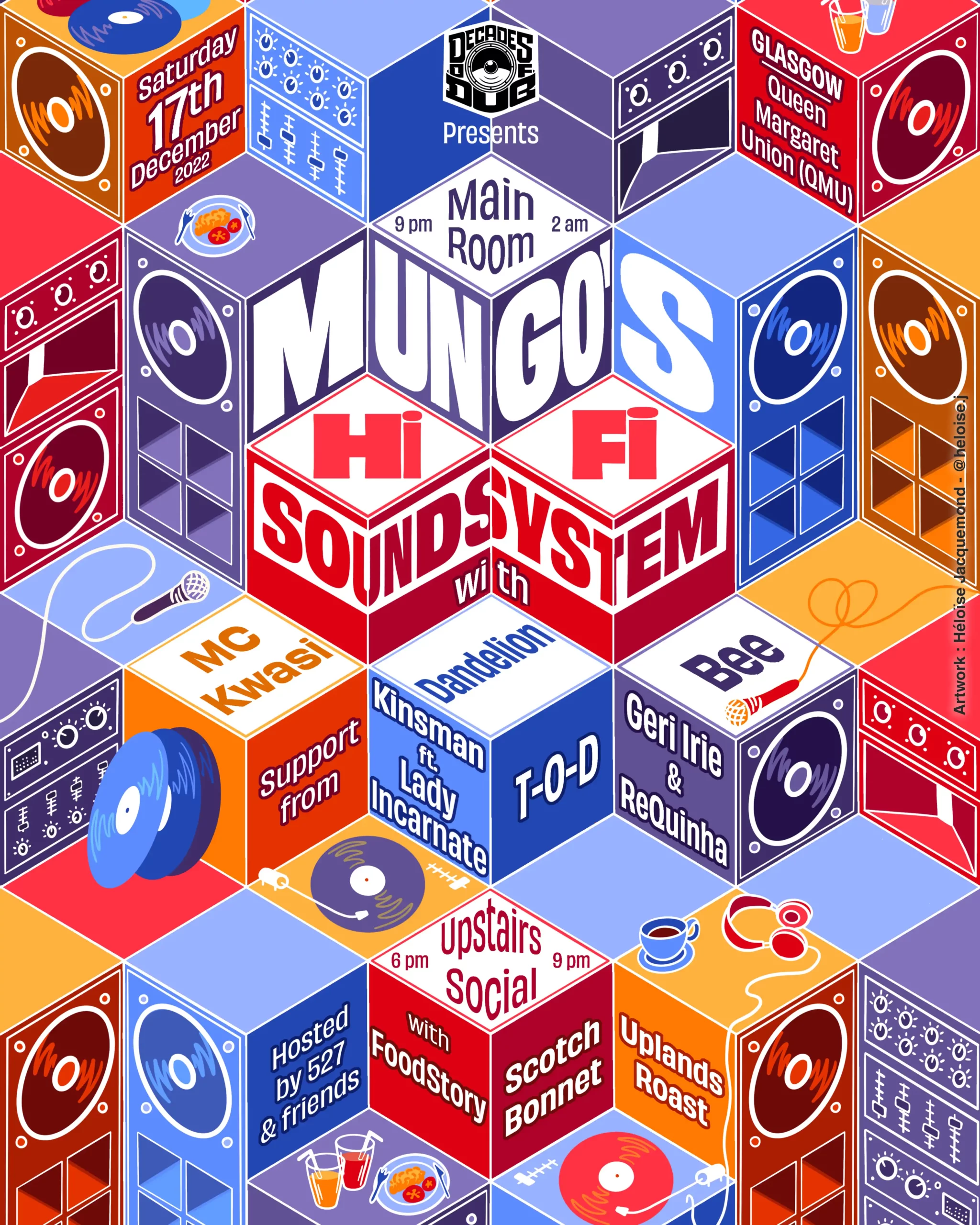 Affiche Decades Of Dub Mungo's HiFi Sound System graphisme