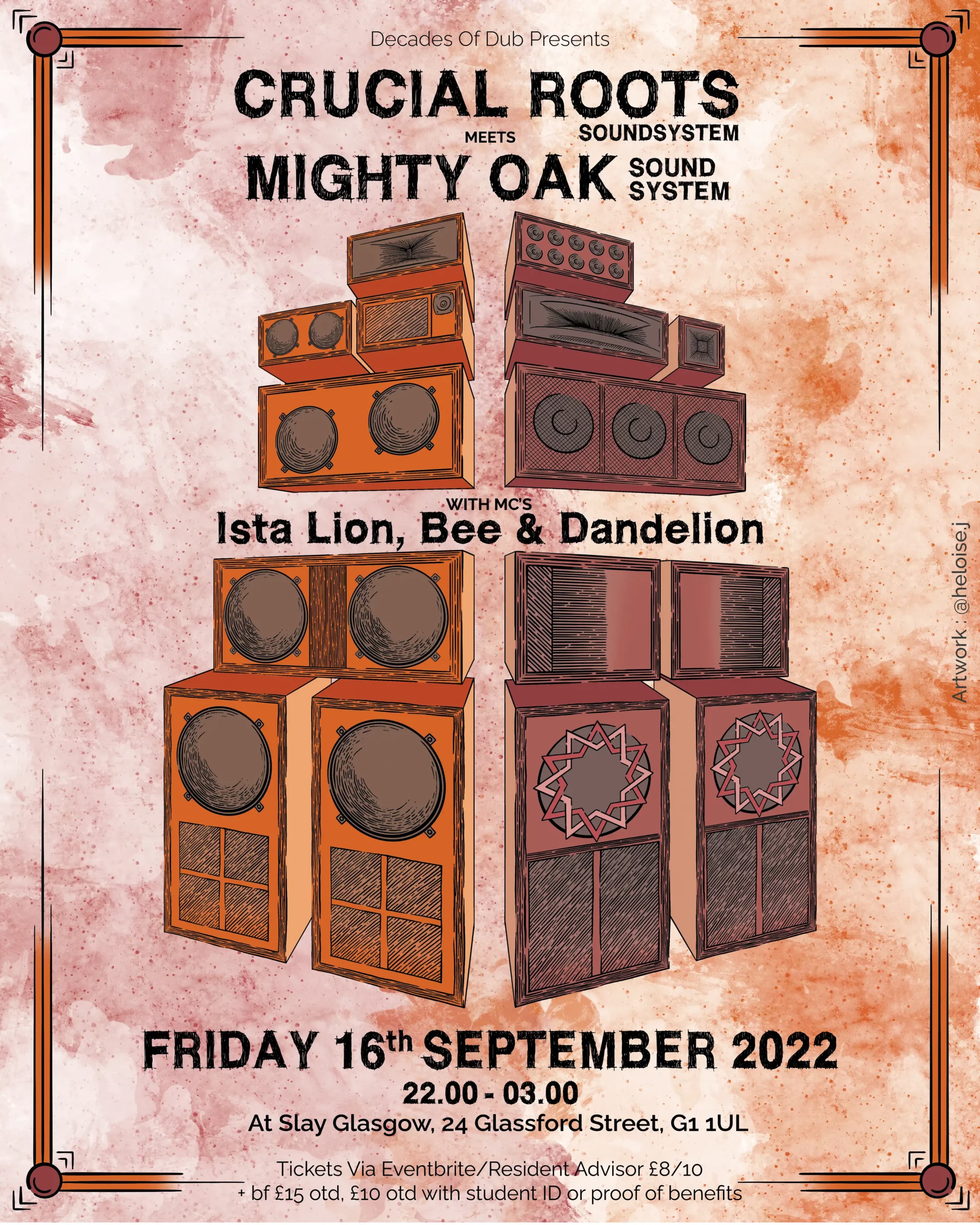 Affiche Mighty Oak Sound System graphisme