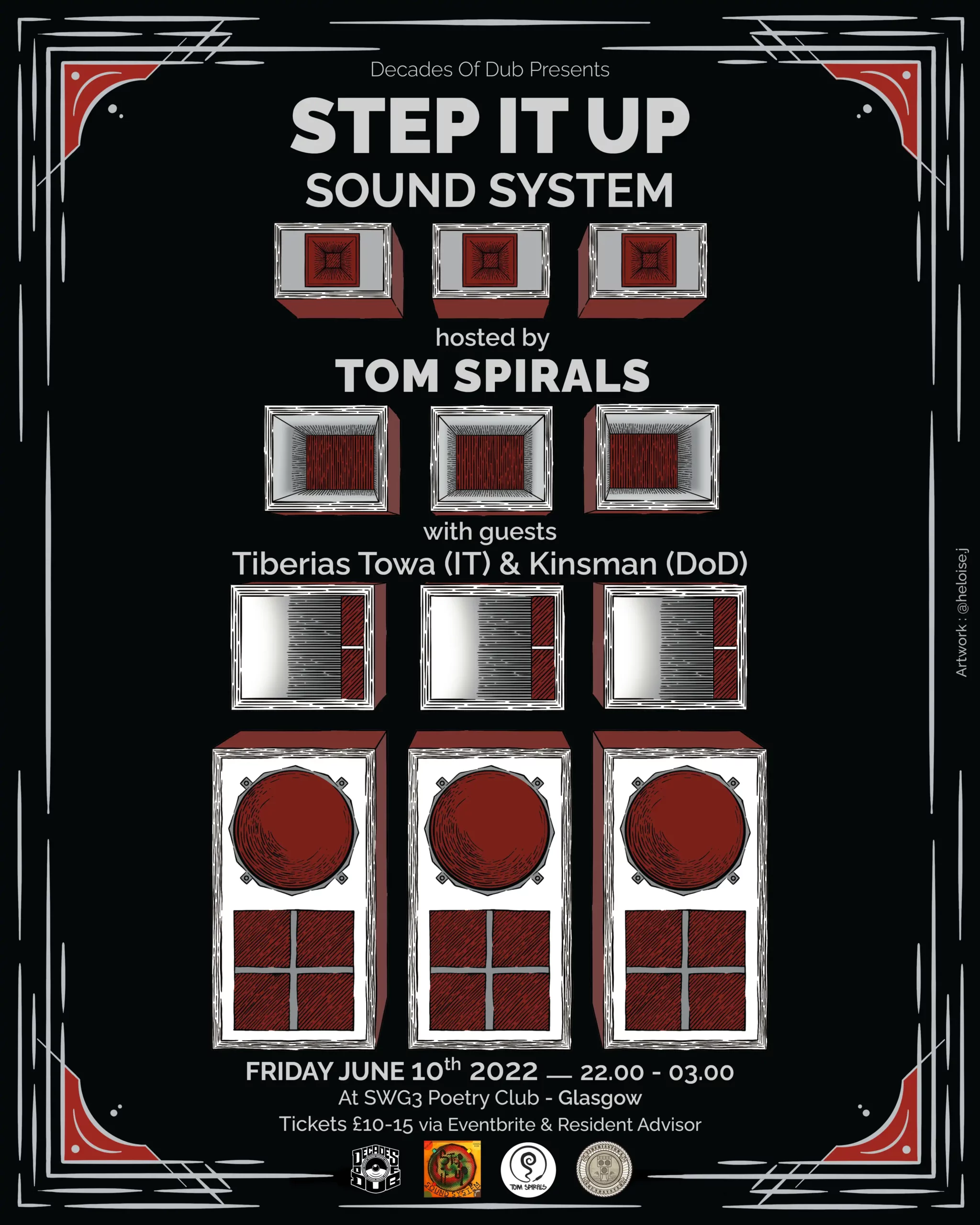 Affiche Step It Up Sound System graphisme