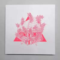 Affiche motif "Urbain #2" rose fluo