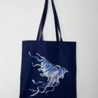 Tote bag "envolée #1" bleu