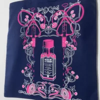 Tote bag "Souvenirs #1" bleu