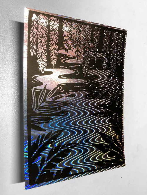 Affiche A6 "Lueurs Nocturnes" #2 vagues