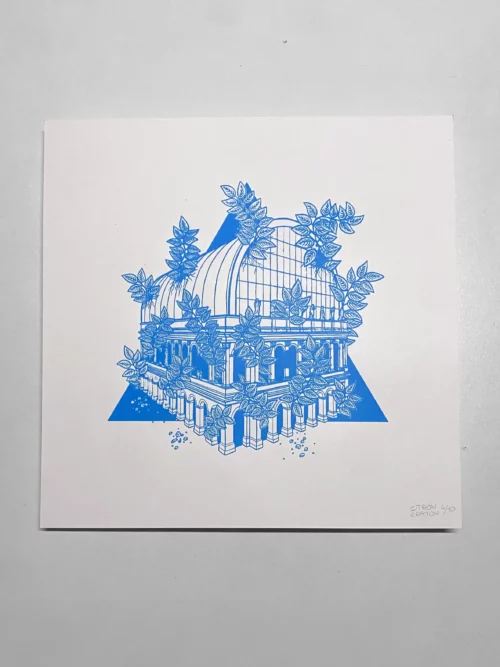 Affiche "Urbain #2" bleu clair