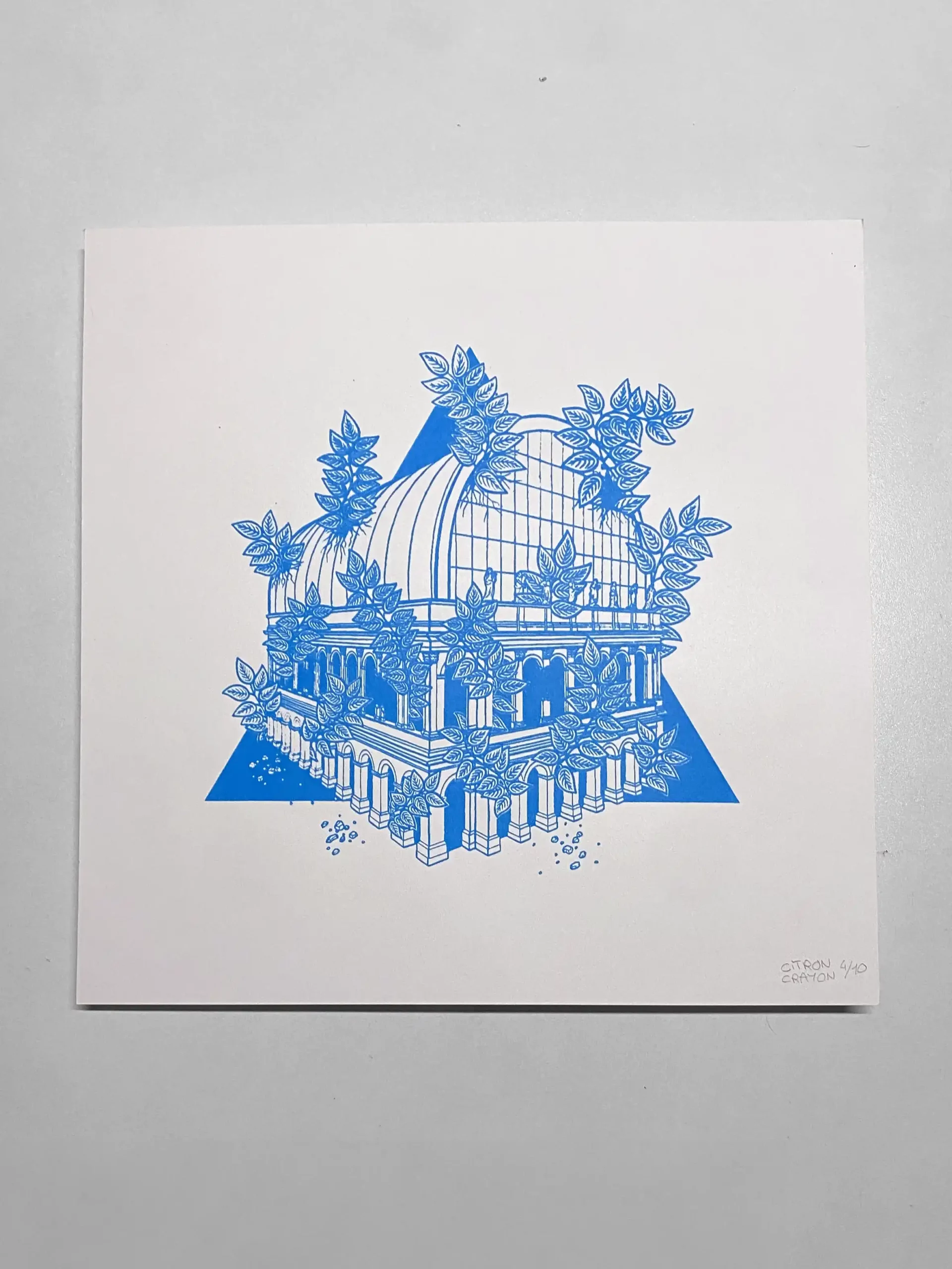 Affiche "Urbain #2" bleu clair