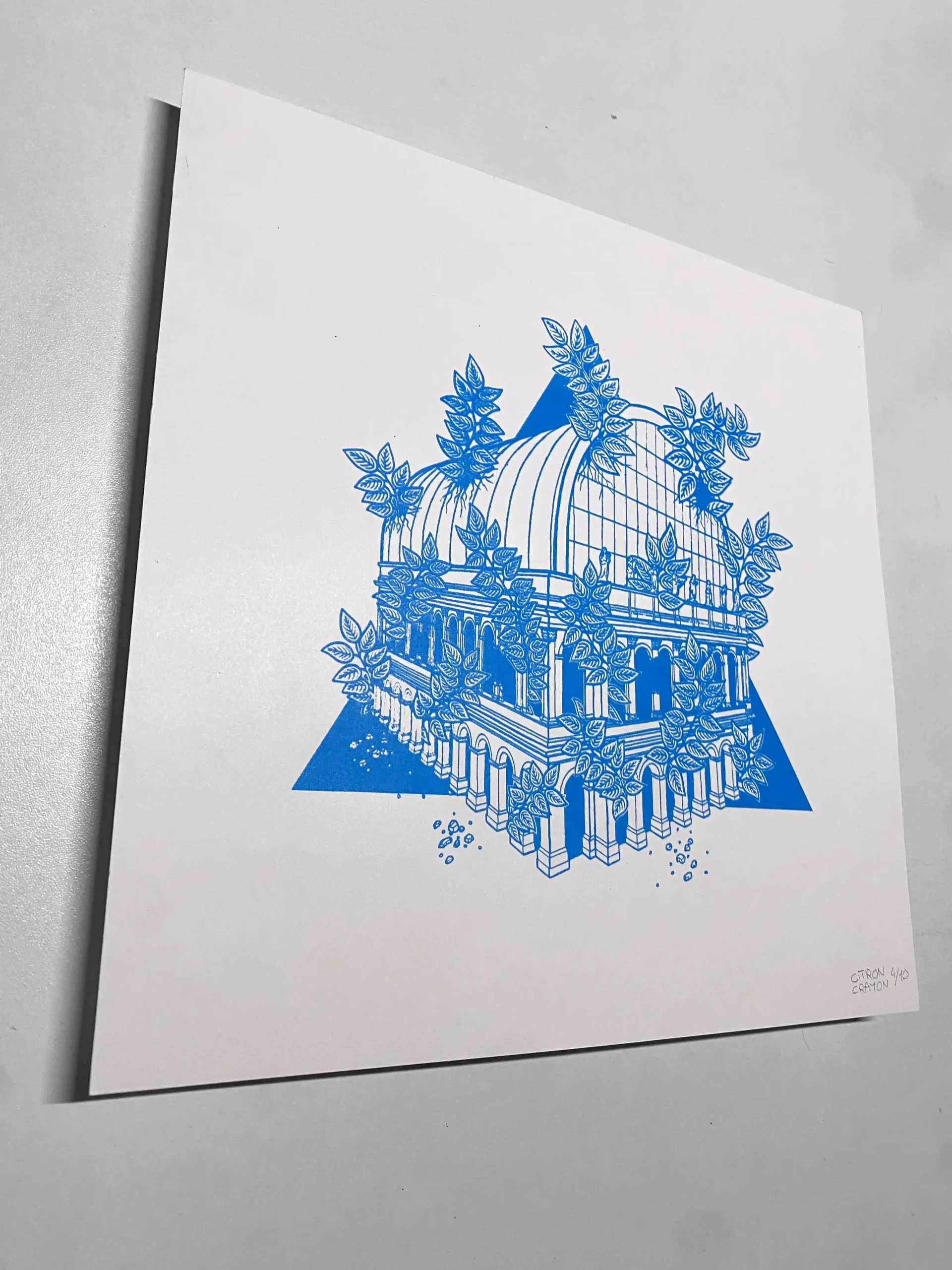 Affiche "Urbain #2" bleu clair