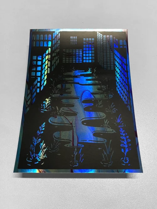 Affiche A6 "Lueurs Nocturnes" #1 bleu