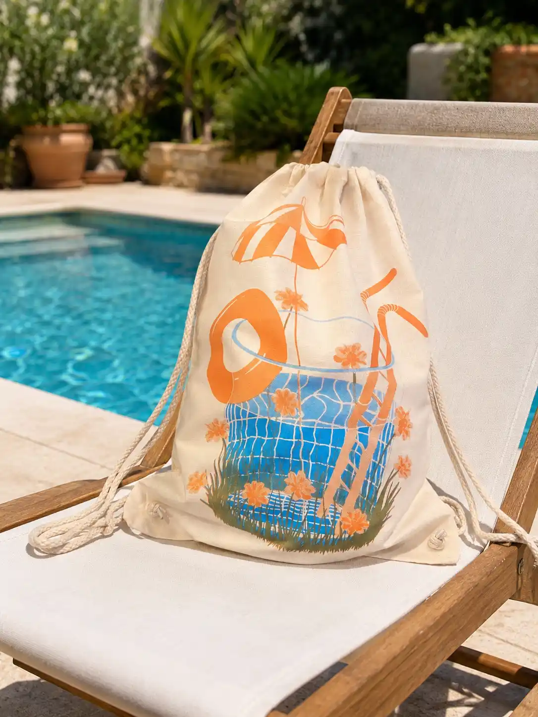 Sac piscine raffraichissement jaune