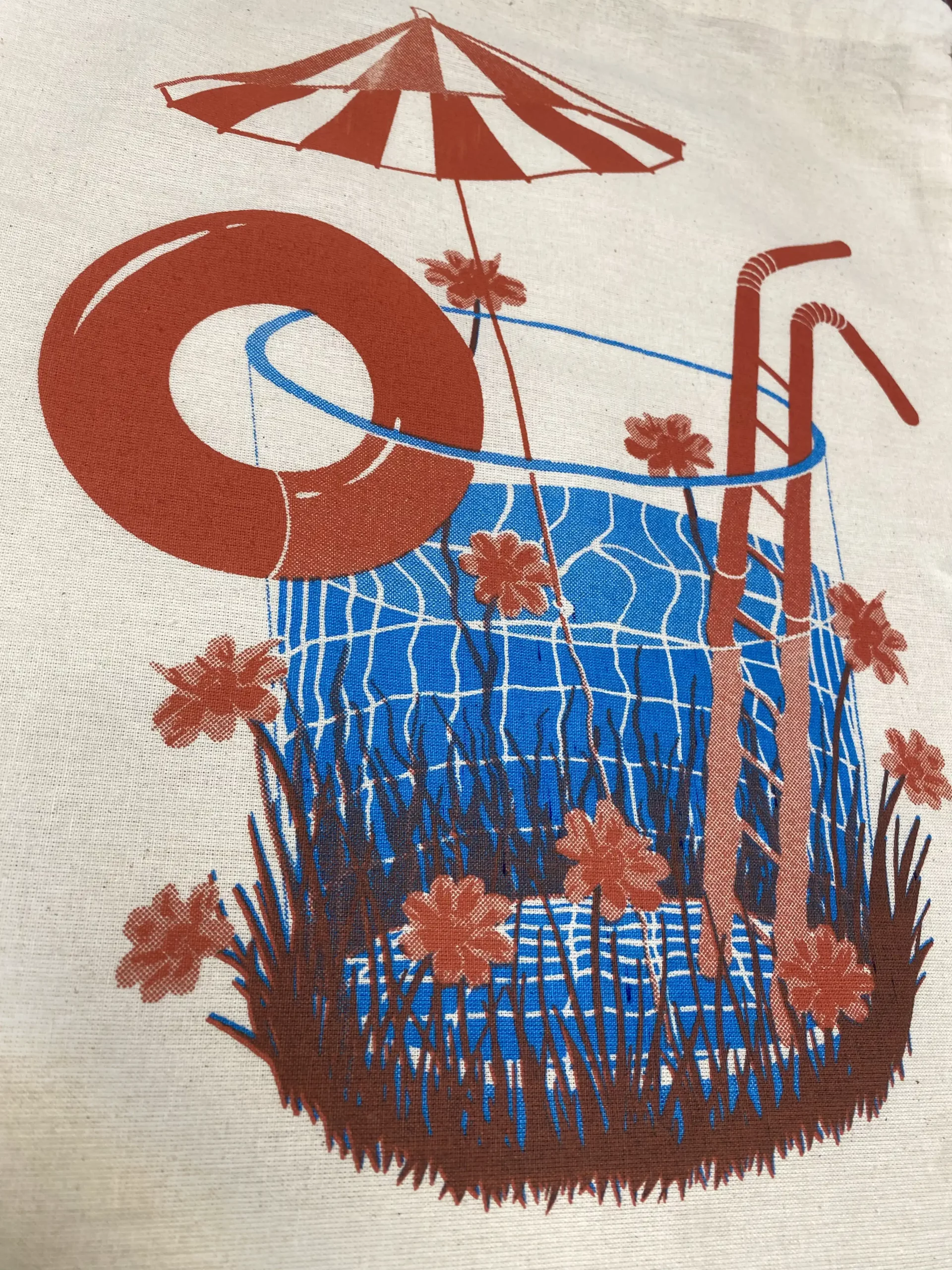 Sac piscine raffraichissement rouge