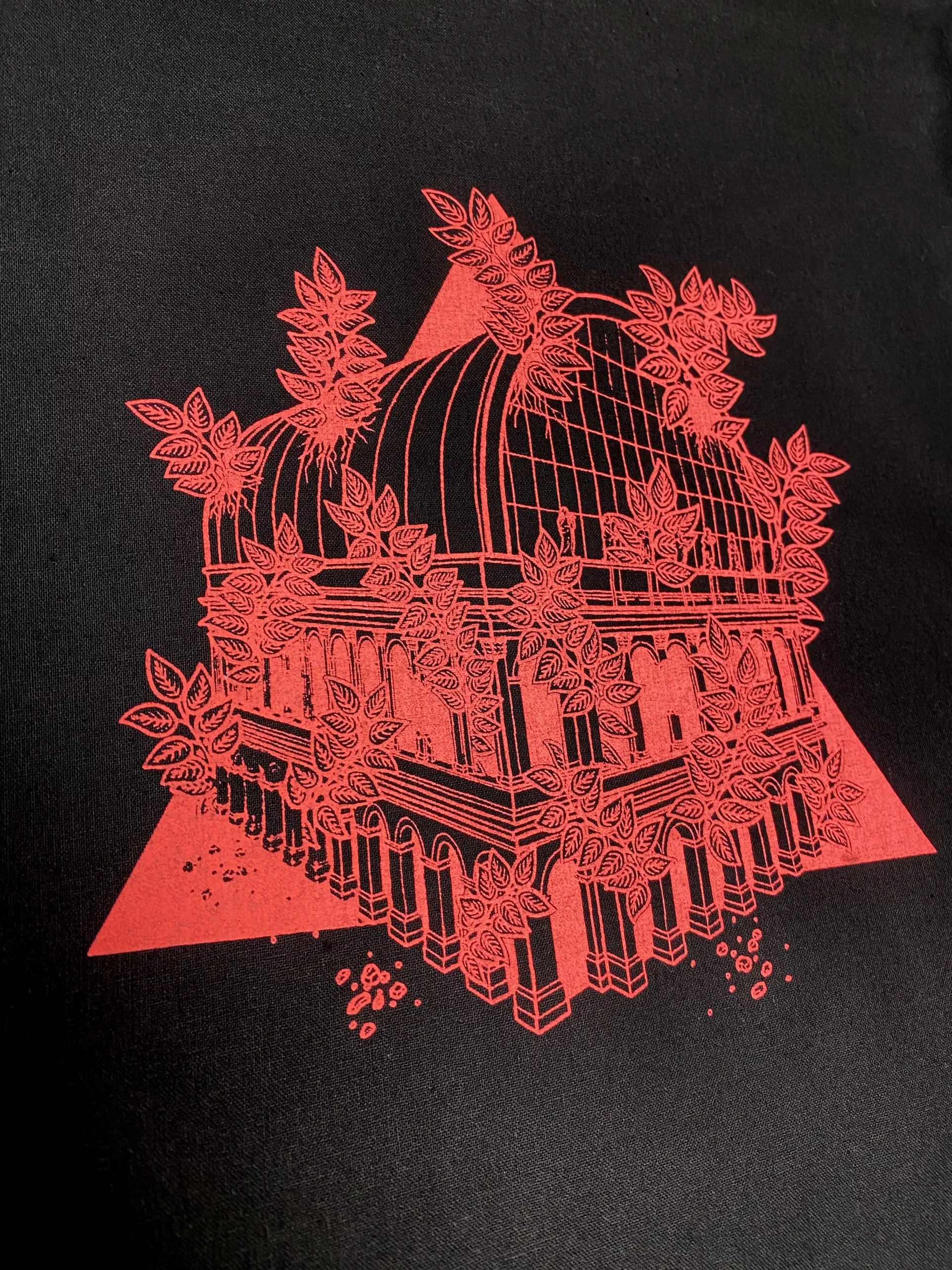Tote bag opéra de lyon rose fluo