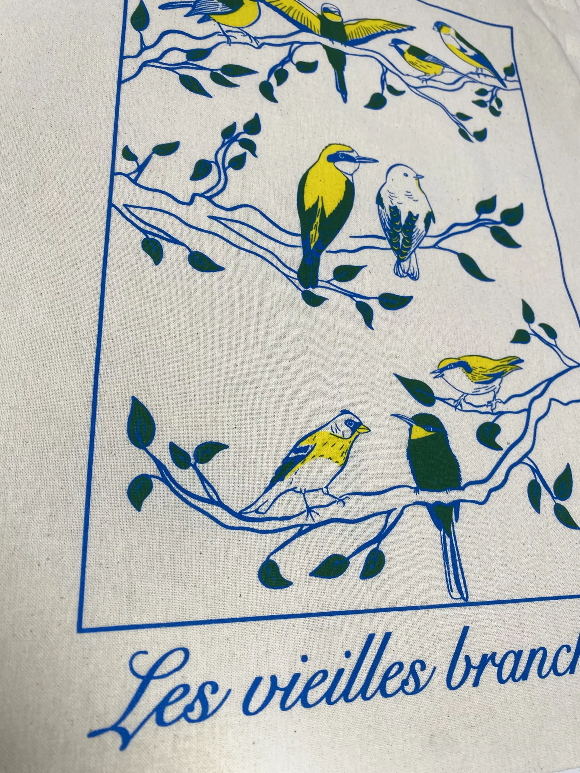 Tote bag Vieilles Branches oiseaux